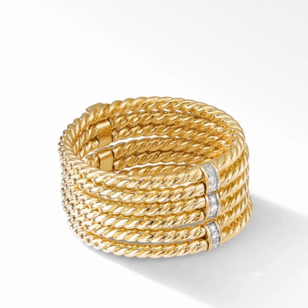 David Yurman origami 6 row stack ring